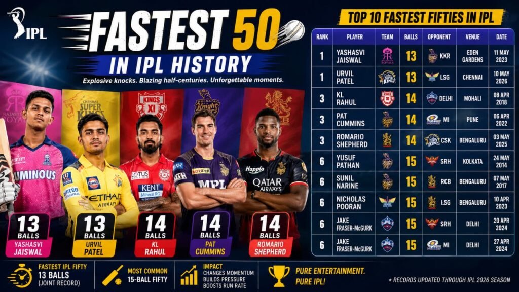 Fastest 50 in IPl