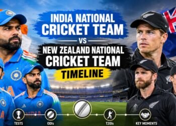 India National Cricket Team vs New Zealand National Cricket Team Timeline