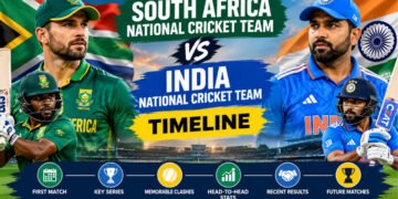 South Africa National Cricket Team vs India National Cricket Team Timeline